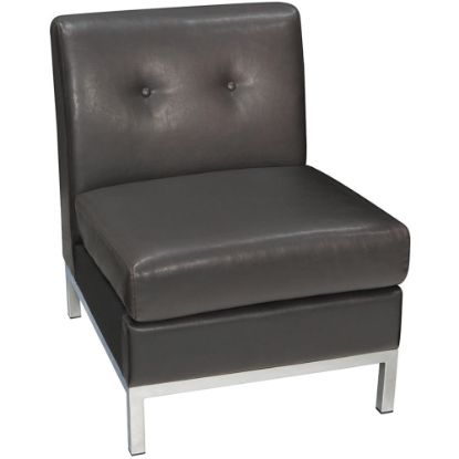 Picture of Office Star Avenue Six Wall Street Armless Chair, Espresso