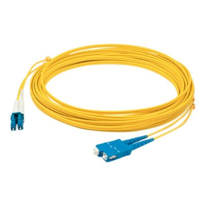 Picture of AddOn 20m LC to USC OS1 Yellow Patch Cable - Patch cable - LC single-mode (M) to SC/UPC single-mode (M) - 20 m - fiber optic - duplex - 9 / 125 micron - OS1 - halogen-free - yellow