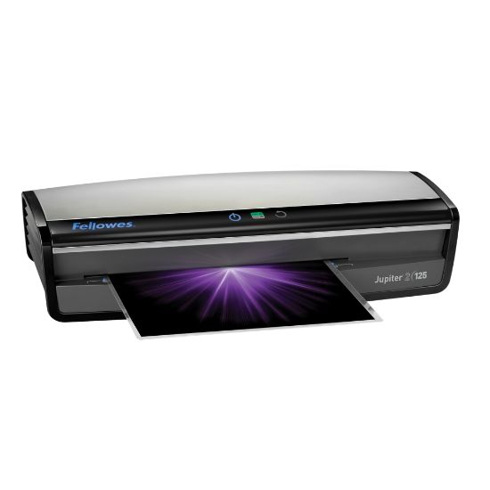 Picture of Fellowes Jupiter 2 125 12.5in Laminator With Combo Kit, 5.12inH x 21.25inW x 8.19inD, Silver/Black