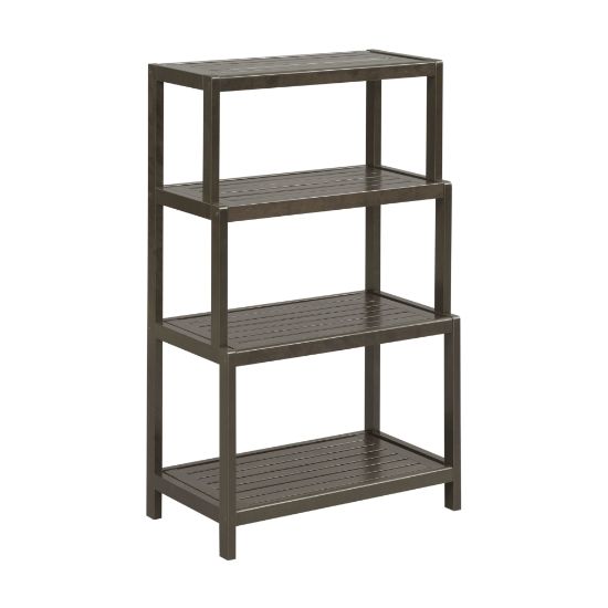 Picture of New Ridge Home Goods Dunnsville 37inH 4-Tier Bookcase, Espresso