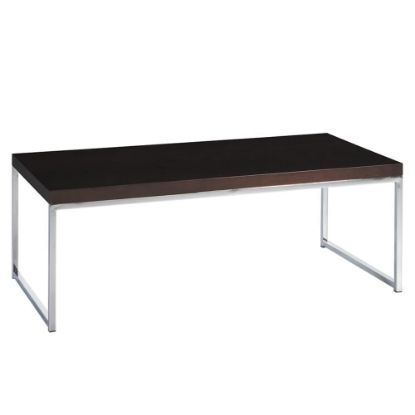 Picture of Ave Six Wall Street Coffee Table, Chrome/Espresso