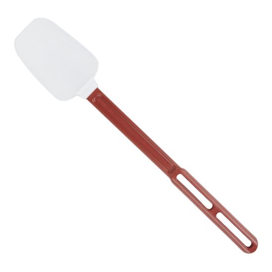 Picture of Hoffman SoftSpoon High-Heat Spoonula/Scrapers, White/Red, Pack Of 12 Scrapers