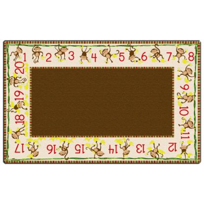 Picture of Flagship Carpets Cushy Tushy Monkeys Carpet, Rectangle, 7ft 6in x 12ft, Multicolor