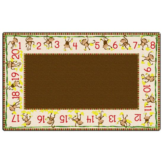 Picture of Flagship Carpets Cushy Tushy Monkeys Carpet, Rectangle, 7ft 6in x 12ft, Multicolor