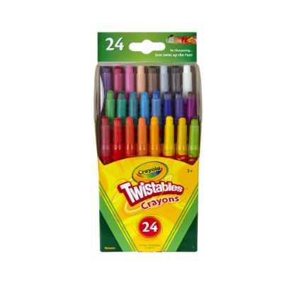 Picture of Crayola Twistables Crayons With Plastic Container, Mini Size, Assorted Colors, Pack Of 24 Crayons