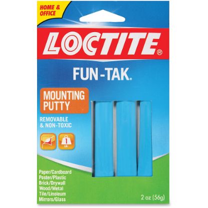 Picture of Loctite Fun Tak Mounting Putty - Moisture Resistant - For Multipurpose - 1 Each - Blue