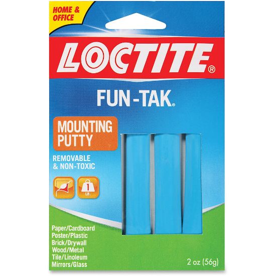 Picture of Loctite Fun Tak Mounting Putty - Moisture Resistant - For Multipurpose - 1 Each - Blue