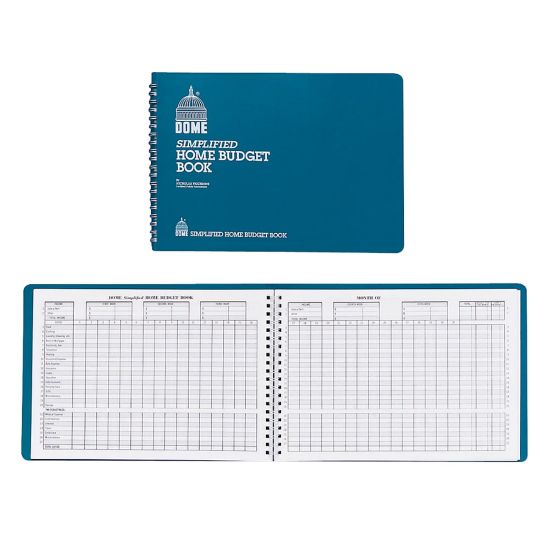 Picture of Dome Simplified Home Budget Book, 7 1/2in x 10 1/2in, Teal