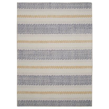 Picture of Linon Washable Outdoor Area Rug, Rennie, 3ft x 5ft, Ivory/Blue