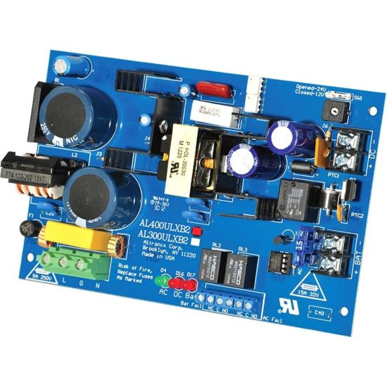 Picture of Altronix AL400ULXB2 UL Recognized Power Supply/Charger - Board - 120 V AC Input - 12 V DC, 24 V DC Output - 1 +12V Rails