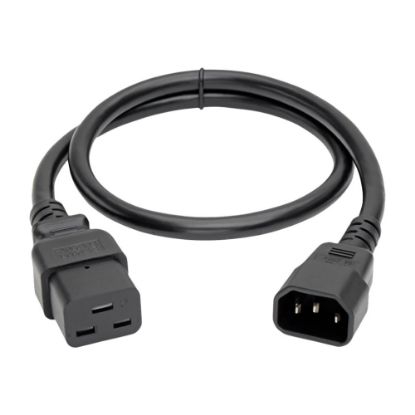 Picture of Eaton Tripp Lite Series Power Cord, C19 to C14 - Heavy-Duty, 15A, 250V, 14 AWG, 2 ft. (0.61 m), Black - Power cable - IEC 60320 C19 to IEC 60320 C14 - AC 250 V - 2 ft - molded - black