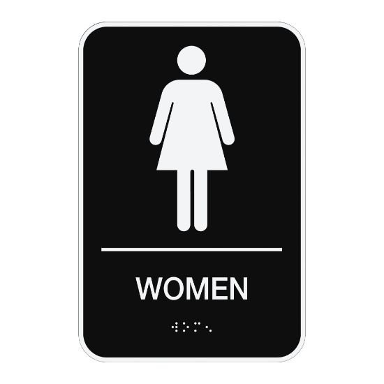 Picture of Cosco ADA Men/Women Combo Pack Restroom Signs, 6in x 9in, Pack Of 2