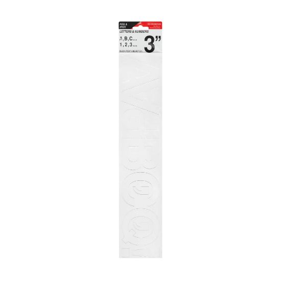 Picture of Creative Start Self-Adhesive Letters, Numbers and Symbols, 3in, Helvetica, White, Pack of 103