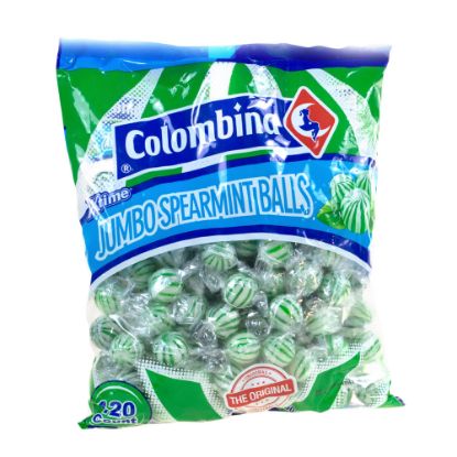 Picture of Colombina Jumbo Mint Balls, Spearmint, Approximately 120 Pieces, 3-Lb Bag