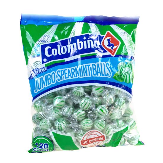 Picture of Colombina Jumbo Mint Balls, Spearmint, Approximately 120 Pieces, 3-Lb Bag