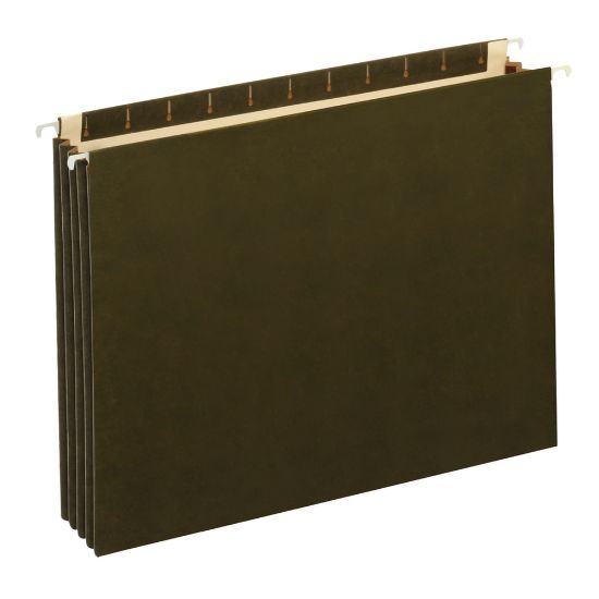 Picture of Office Depot Brand Expanding Hanging File Pocket With Full-Height Gussets, 3 1/2in Expansion, Legal Size, Standard Green