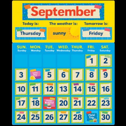 Picture of Scholastic Teachers Friend Tape It Up! Calendar Bulletin Board Set, Pre-K To Grade 6