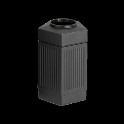 Picture of Safco Canmeleon Indoor/Outdoor Pentagon Receptacle, 30 Gallons, Black