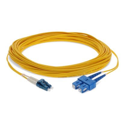 Picture of AddOn 25m LC to SC OS1 Yellow Patch Cable - Patch cable - LC/UPC single-mode (M) to SC/UPC single-mode (M) - 25 m - fiber optic - duplex - 9 / 125 micron - OS1 - halogen-free - yellow