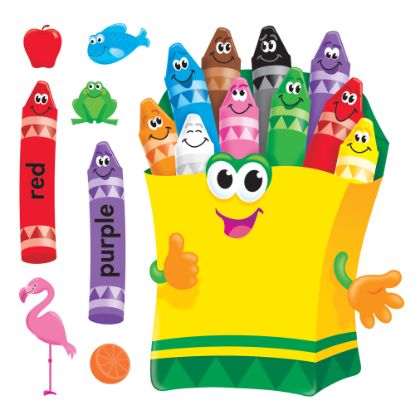 Picture of TREND Colorful Crayons Bulletin Board Set, Multicolor, Pre-K - Grade 5