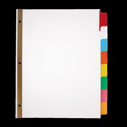 Picture of Office Depot Brand Write-On Dividers, 8 Tab, 3 sets, Multicolor