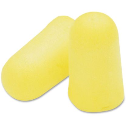 Picture of E-A-R TaperFit Uncorded Earplugs - Noise Protection - Polyurethane Foam - Yellow - Comfortable, Disposable, Uncorded, Noise Reduction - 200 / Box