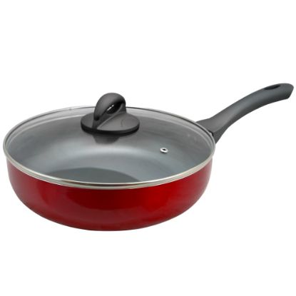 Picture of Oster Herscher 3.5-Quart Aluminum Saute Pan, Red