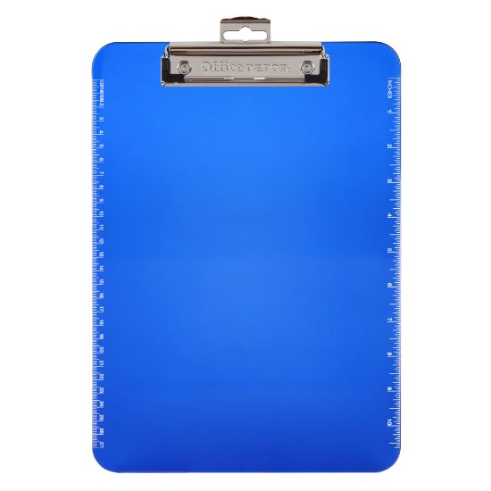 Picture of Office Depot Brand Plastic Clipboard, 9in x 12-1/2in, Blue