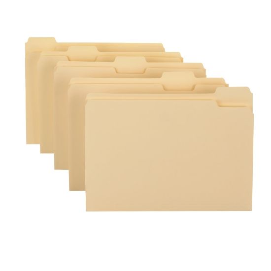 Picture of Office Depot Brand Manila File Folders, 3/4in Expansion, 1/5 Cut, Letter Size, Pack Of 100 Folders