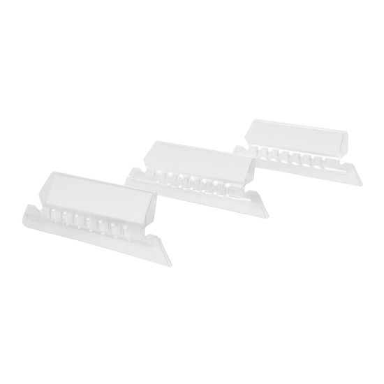 Picture of Office Depot Brand Plastic Tabs, 2in, 1/5 Cut, Clear, Pack of 25