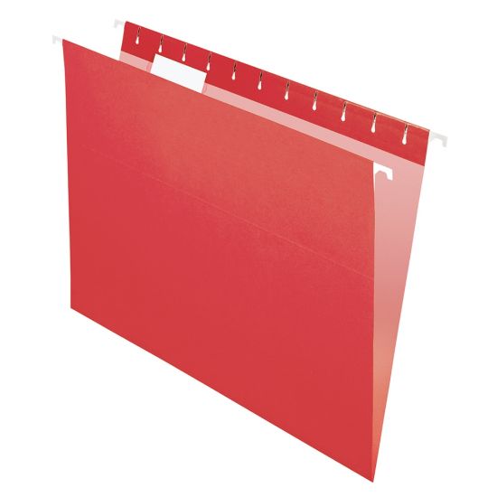 Picture of Office Depot Brand Hanging Folders, Letter Size, Red, Box Of 25