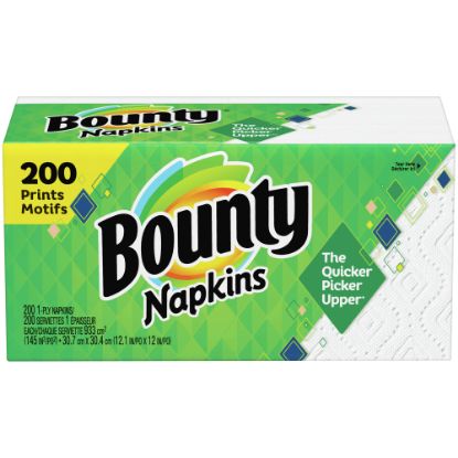 Picture of Bounty Quilted 1-Ply Napkins, White, Pack Of 200 Napkins