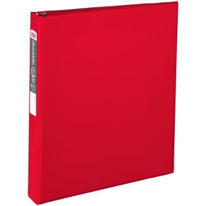 Picture of Office Depot Brand Durable Reference 3-Ring Binder, 1in Round Rings, Red