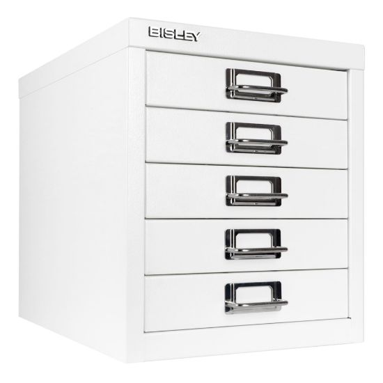 Picture of Bisley 15inD Vertical 5-Drawer File Cabinet, White