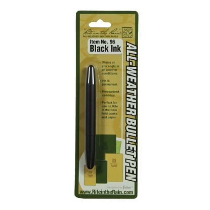 Picture of Rite in the Rain All-Weather Tactical Pen, Bullet, Medium Point, Black Barrel, Black Ink