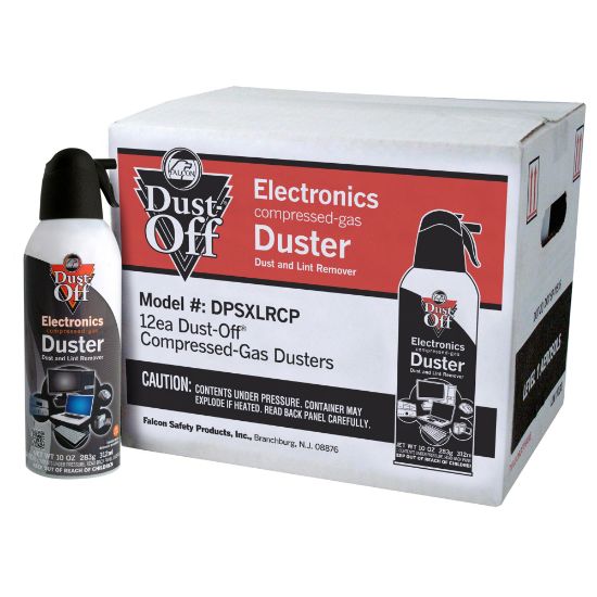 Picture of Falcon Safety Dust Off DPSXLRCP Compressed Gas, 10 Oz, Pack Of 12