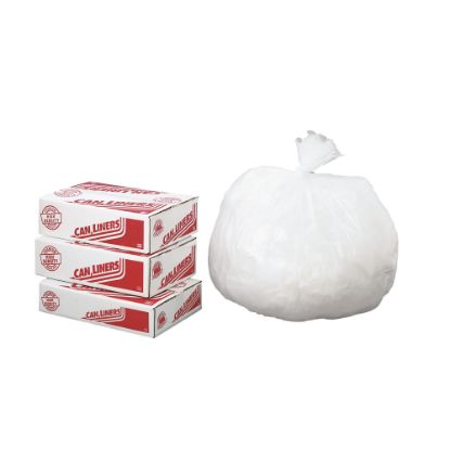 Picture of Pitt Plastics 6 mic Trash Bags, 10 gal, 24inH x 24inW, Clear, 1000 Bags