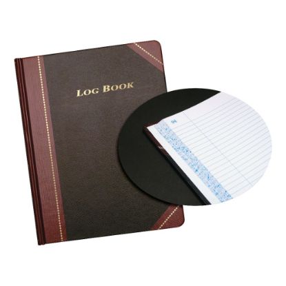 Picture of Adams Log Book, 8 1/8in x 10 3/8in, 75 Sheets, Brown