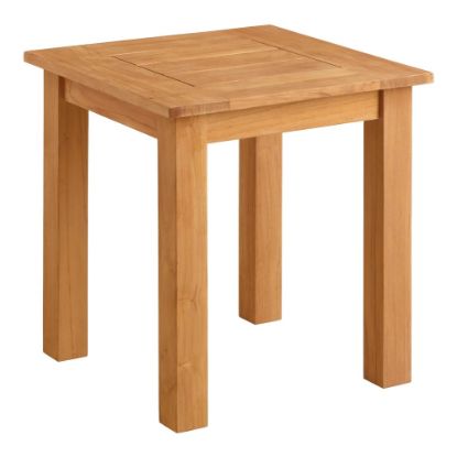 Picture of Linon Clemmett Wood Outdoor Furniture Side Table, 22inH x 20inW x 20inD, Teak