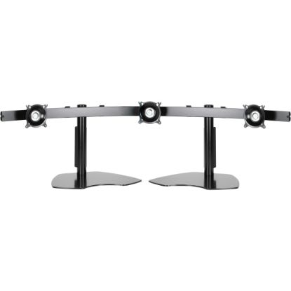 Picture of Chief Widescreen Horizontal Triple Monitor Mount Table Stand - For Displays 10-24in - Black - 90 lb Load Capacity - Desktop - Black