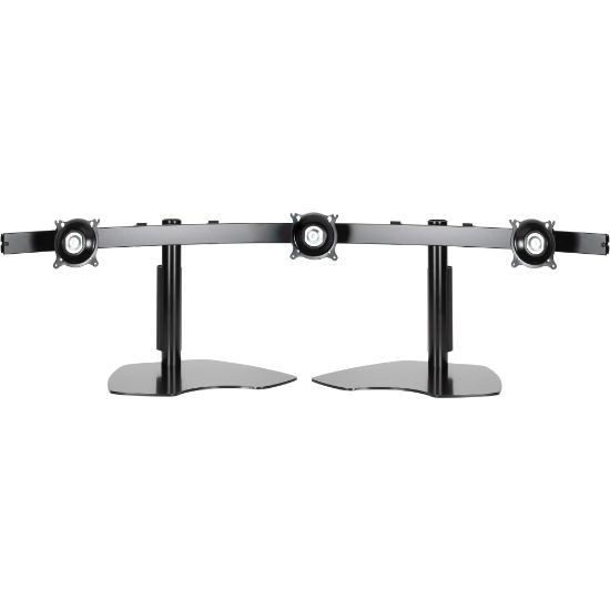 Picture of Chief Widescreen Horizontal Triple Monitor Mount Table Stand - For Displays 10-24in - Black - 90 lb Load Capacity - Desktop - Black