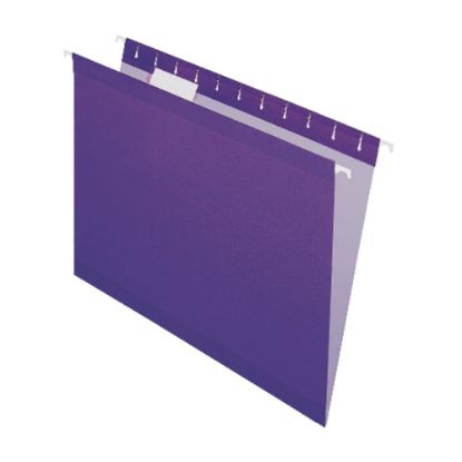 Picture of Office Depot Brand Hanging Folders, Letter Size, 1/5 Tab Cut, Violet, Box Of 25