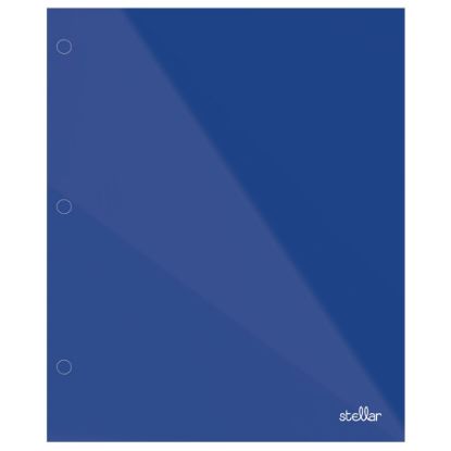 Picture of Office Depot Brand Stellar Laminated 2-Pocket Paper Folder, Letter Size, Blue