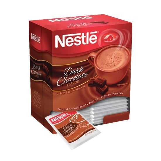 Picture of Nestle Dark Chocolate Hot Cocoa, 0.71 Oz., Box Of 50 Packets