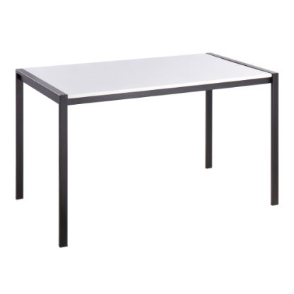 Picture of LumiSource Fuji Dinette Table, 29-3/4inH x 50-1/4inW x 27-3/4inD, White/Black