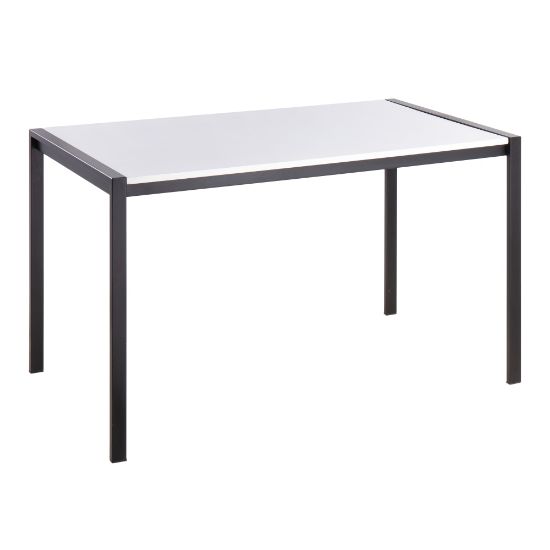 Picture of LumiSource Fuji Dinette Table, 29-3/4inH x 50-1/4inW x 27-3/4inD, White/Black