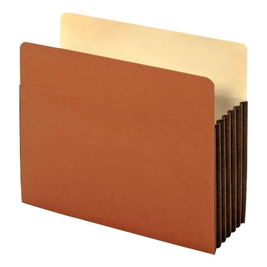 Picture of Globe-Weis Watershed Premium Reinforced File Pockets, 5 1/4in Expansion, Letter Size, Brown, Box Of 10