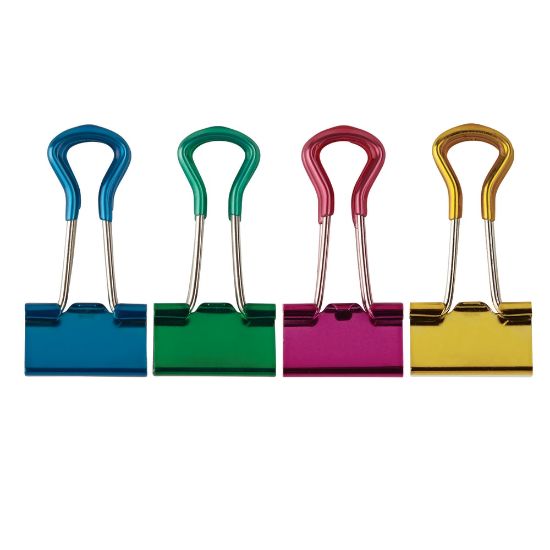 Picture of OfficeMax Grip Binder Clips, Small, Assorted Colors, Pack Of 24