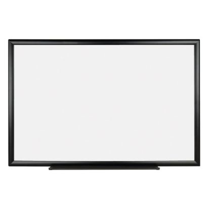 Picture of Realspace Magnetic Dry-Erase Whiteboard, Steel, 24in x 36in, White, Black Aluminum Frame