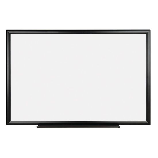 Picture of Realspace Magnetic Dry-Erase Whiteboard, Steel, 24in x 36in, White, Black Aluminum Frame